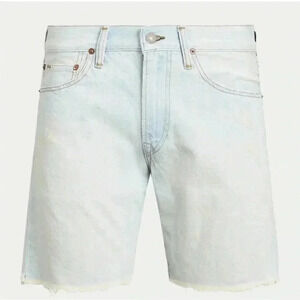 NEW Polo Ralph Lauren Mens The Sullivan Slim 7.5” Distressed Denim Short
